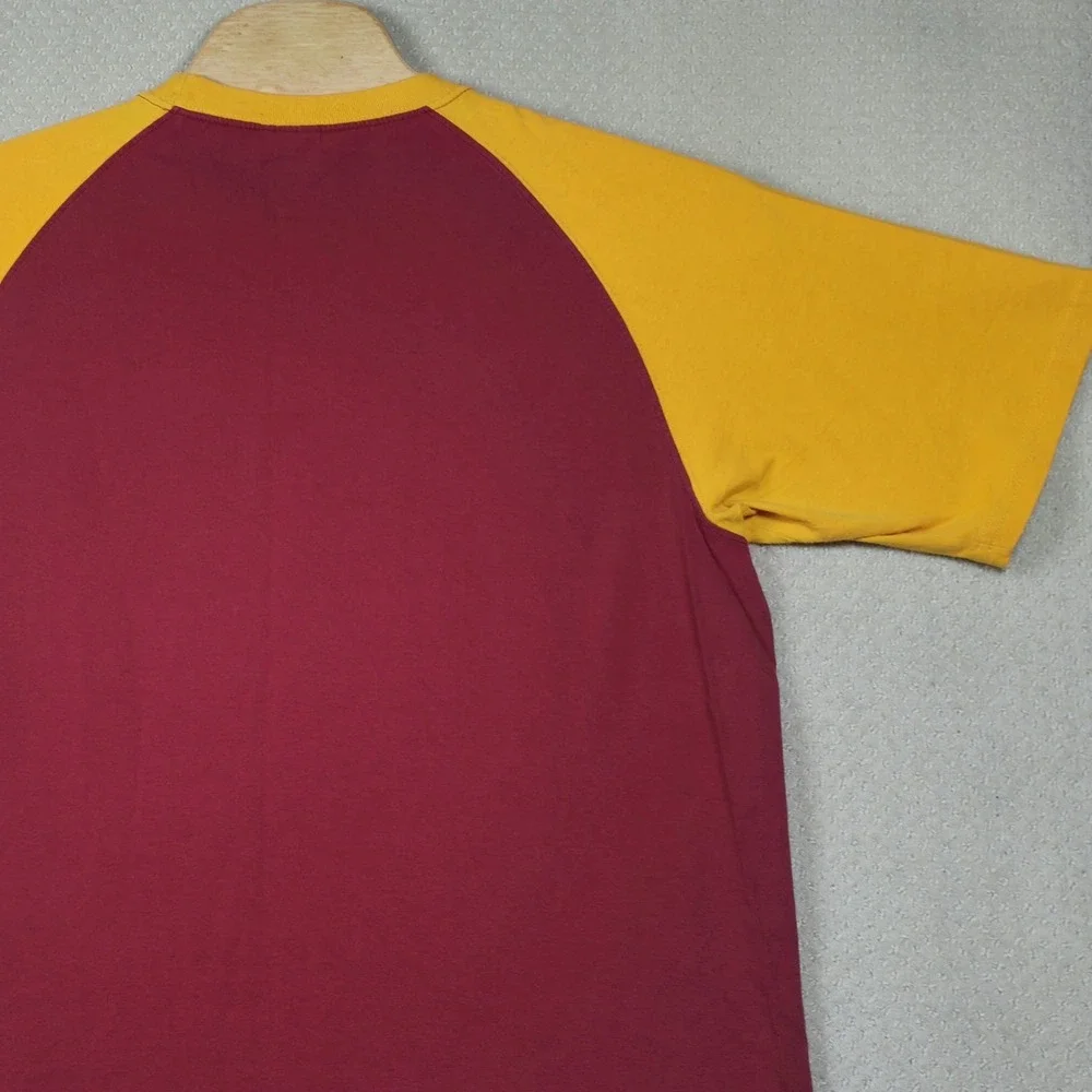 Vintage Y2K Nike Team USC‎ Trojans Football T-Shirt Mens L Center Swoosh Raglan